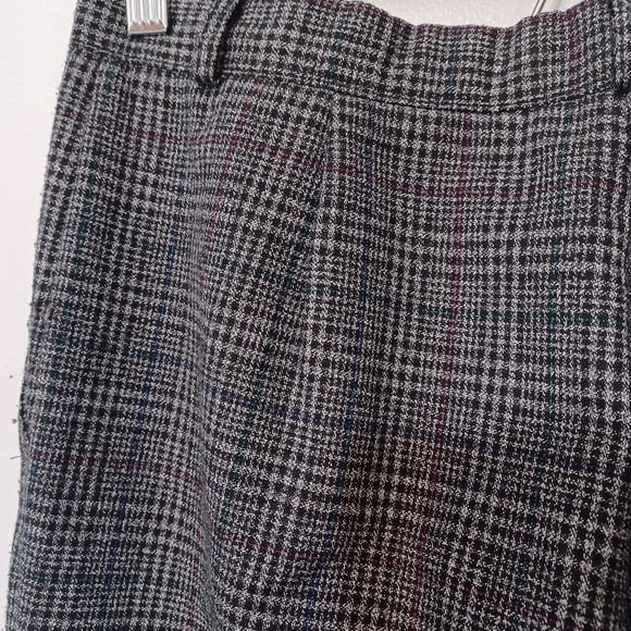 Glen Plaid Pants Dark Academia Career Work Office Size 14 Ankle Length Vintage - Picture 6 of 13